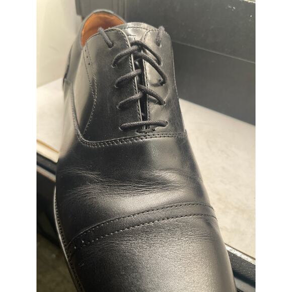 Florsheim Men\'s Sorrento Cap Toe Oxford Black Smooth Dress Shoes 14292-005 11.5